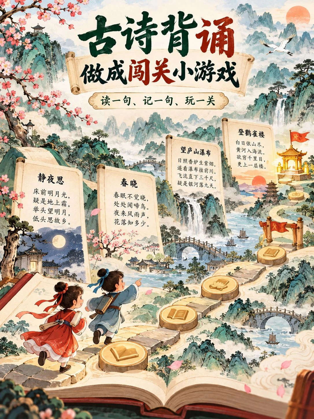 用灵犀生成背诵古诗小游戏