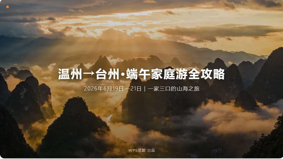 出游不用愁，一句话让WPS 灵犀搞定旅行攻略效果图 1